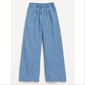 Old Navy Girls High-Waisted Chambray Wide-Leg Pants